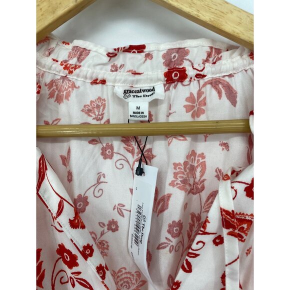 NWT Grace Atwood The Drop Dress MEDIUM BOHO MIDI FLORAL LONG SLEEVE - Picture 5 of 6